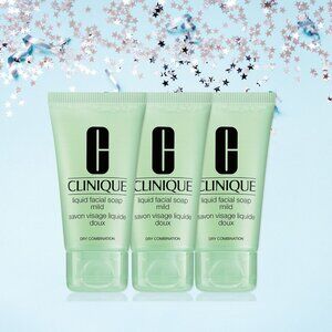 3 Clinique Liquid Facial Soap Mild Dry Combination 1oz/30ml